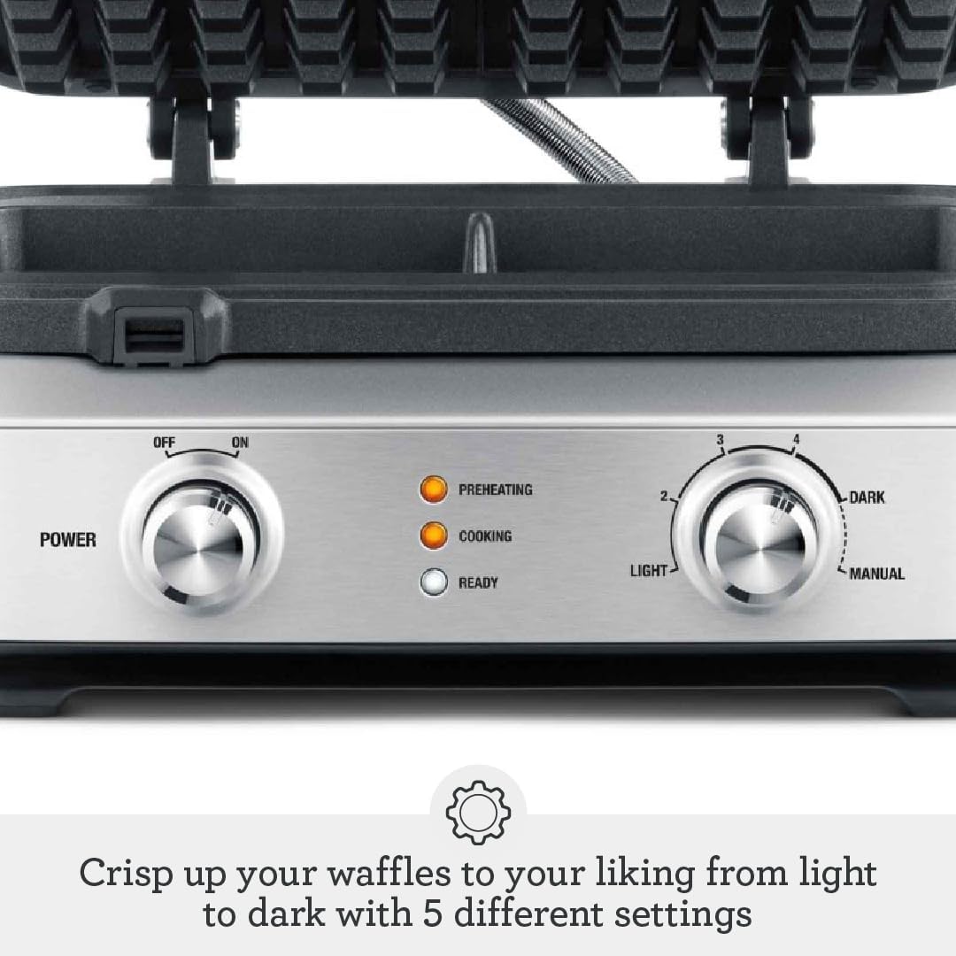 Waffle Maker Breville 4 Rebanadas, 12.25x12.25x5.75 Pulgadas