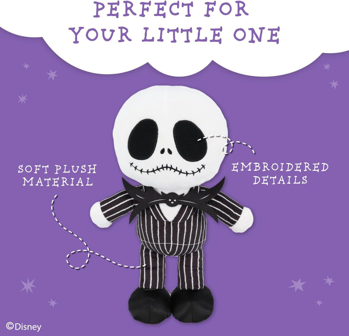 Peluche Disney Baby Jack Skellington 15 pulgadas, The Nightmare Before Christmas
