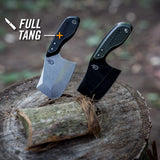 Cuchillo de hoja fija con funda, verde
