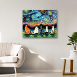 Póster y lienzo de gatos Van Gogh - Decoración de pared