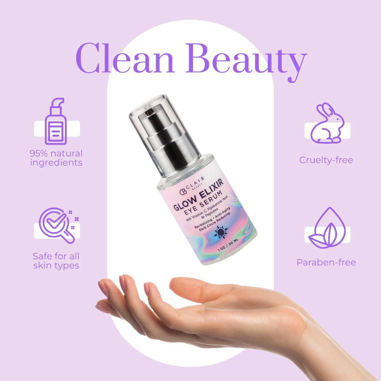 Serum Ojos Vitamina C y Ácido Hialurónico Antiarrugas y Ojeras