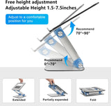 Soporte ergonómico ajustable para laptop, aluminio, plegable