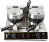Máquina de Waffles Doble Cabeza 2600W Acero Inoxidable