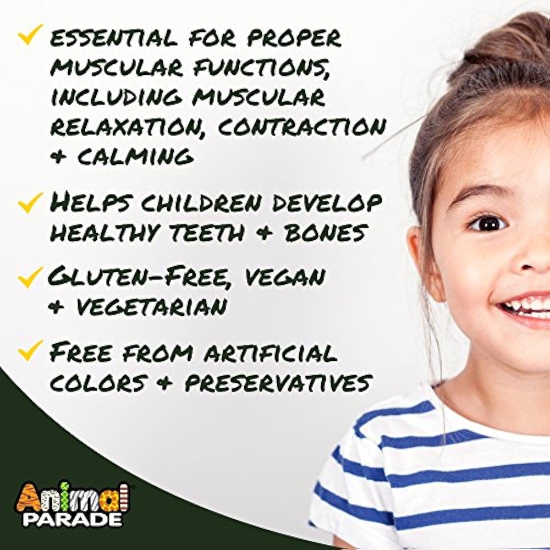 Natures Plus - 90 Masticables Animal Parade MagKidz – Libre de azúcar, 1, 90