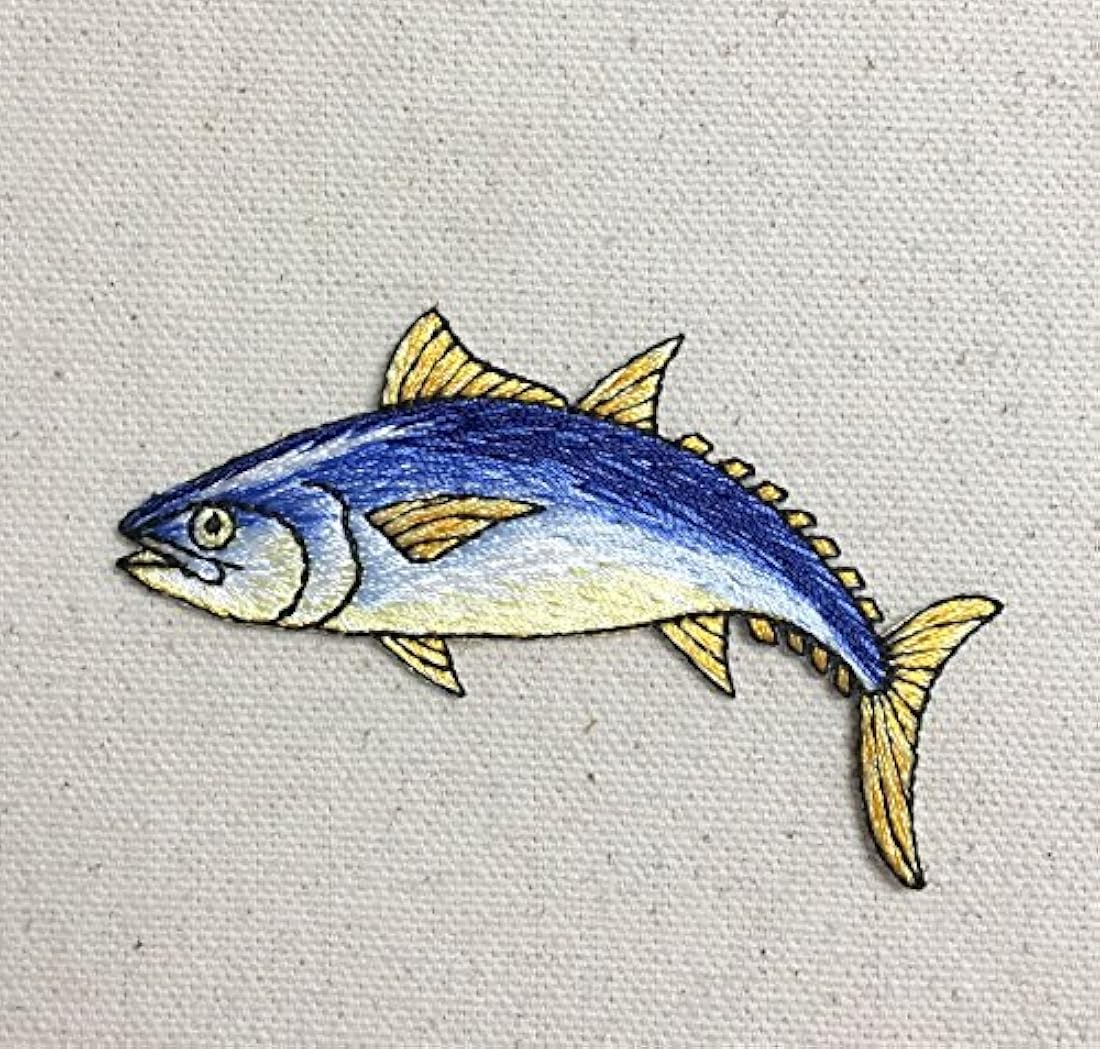 Pesca de atún rojo peces – Hierro en Applique/bordado Patch