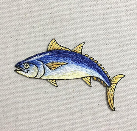 Pesca de atún rojo peces – Hierro en Applique/bordado Patch
