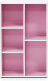 Estantería reversible con 5 cubos - Furinno 11069WH/PI
