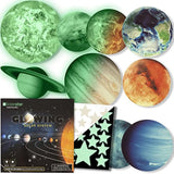 Estrellas y planetas que brillan en la oscuridad
