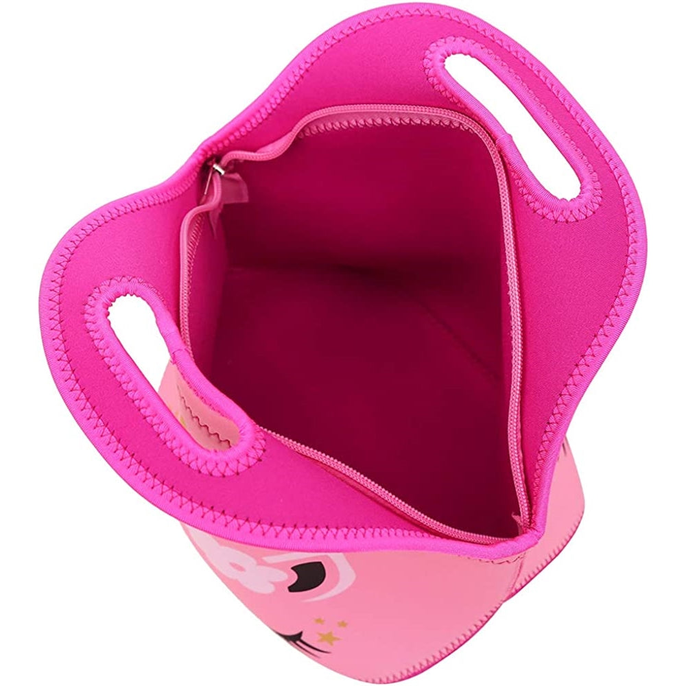 Morral escolar impermeable para niñas de unicornio rosado