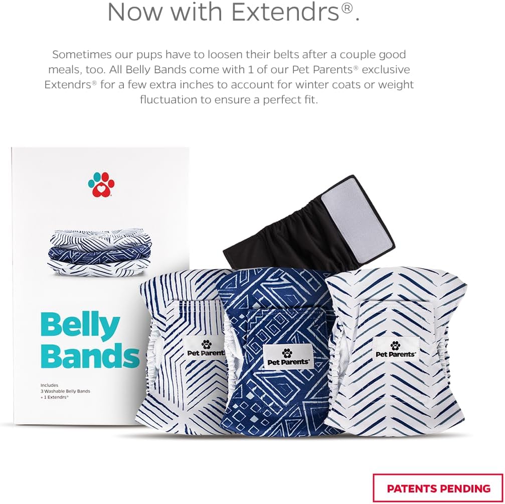 Pet Parents Bandas para vientre lavables alta calidad Kahuna