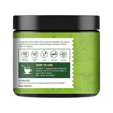 ORGFUN Set de Matcha con 7 Superfoods, MCT, Sin Azúcar 4.58oz