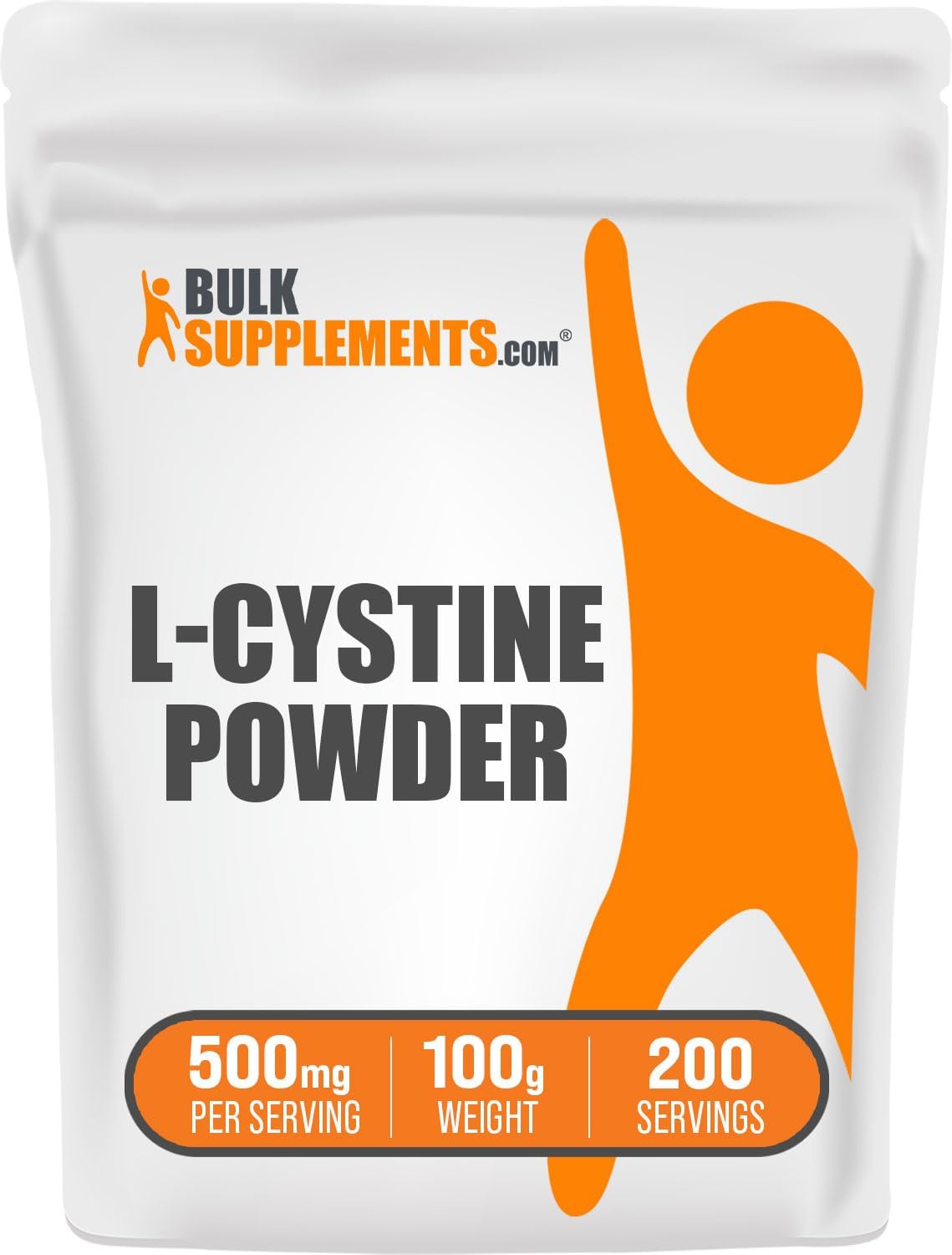 Suplemento BULKSUPPLEMENTS.COM Polvo de L-cistina  500 mg