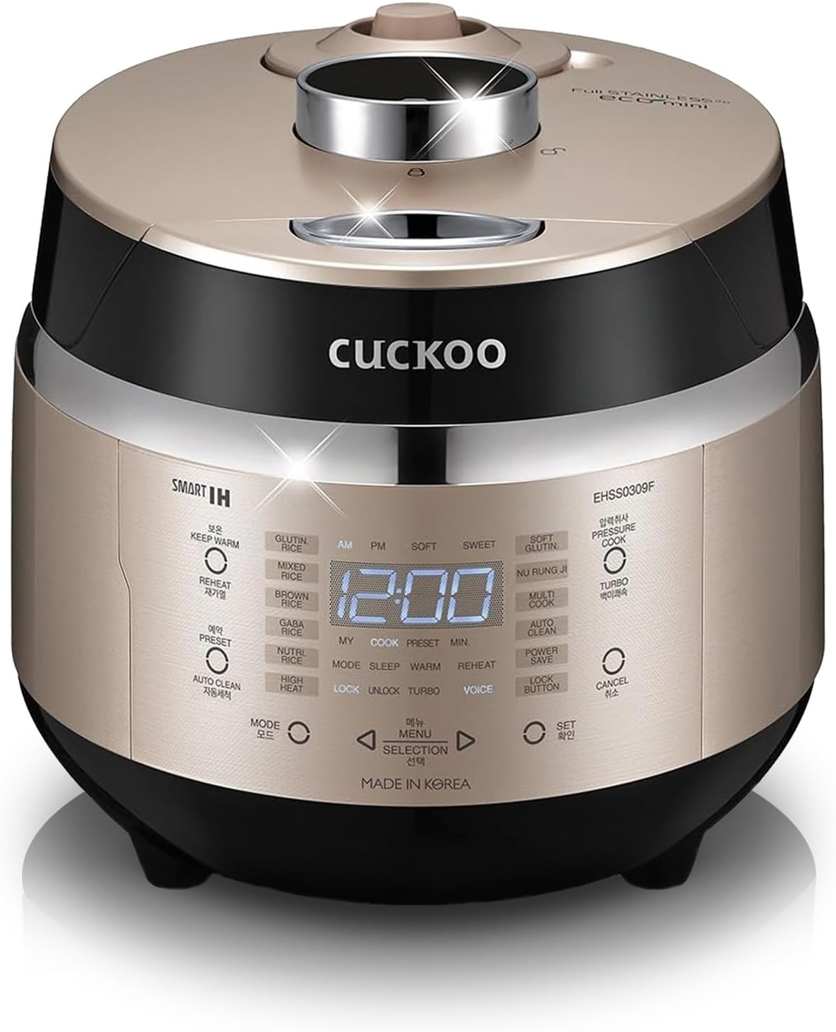Olla arrocera CUCKOO CRP-EHSS0309FG, 3 tazas, 16 modos