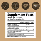 Vitaminas para mujeres negras - Cápsulas de musgo marino irlandés 500 mg, soporte inmune