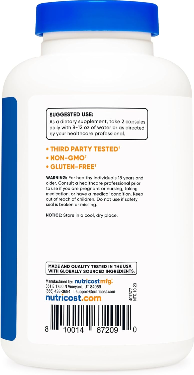 Glicinato de Magnesio 420 mg, 240 Cápsulas - 120 Porciones