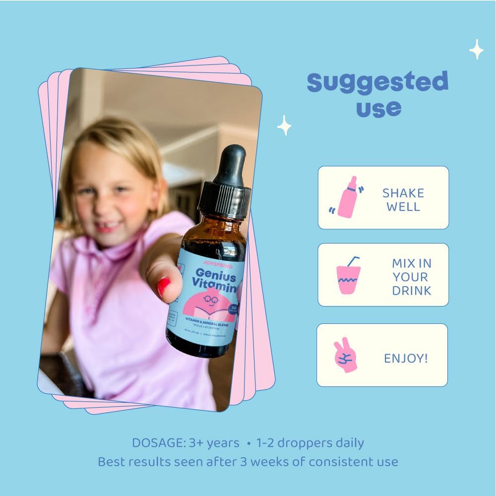 JoySpring Kids B Complejo Líquido con Elderberry, Zinc y Vitamina C