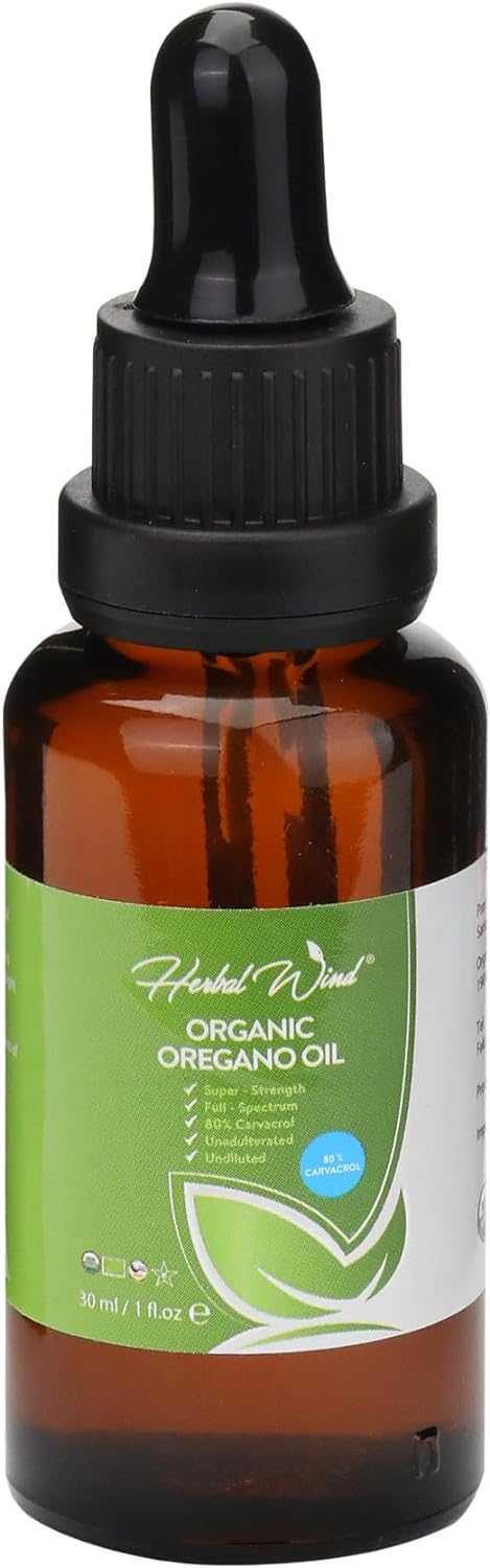 Aceite de Orégano Orgánico  Suplementos Herbales Veganos