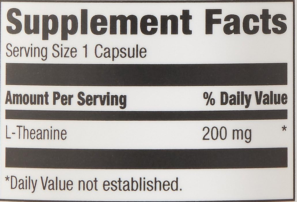 Suplementos Amazon Elements L-teanina 200 mg 60 cápsulas