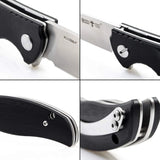 Navaja de bolsillo navaja plegable negra con mango G10