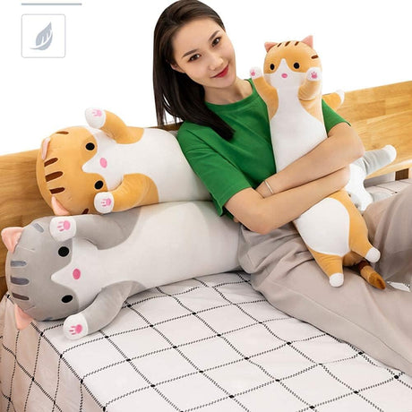 Peluches Gato de felpa de cuerpo larga y suave 19  pulgadas