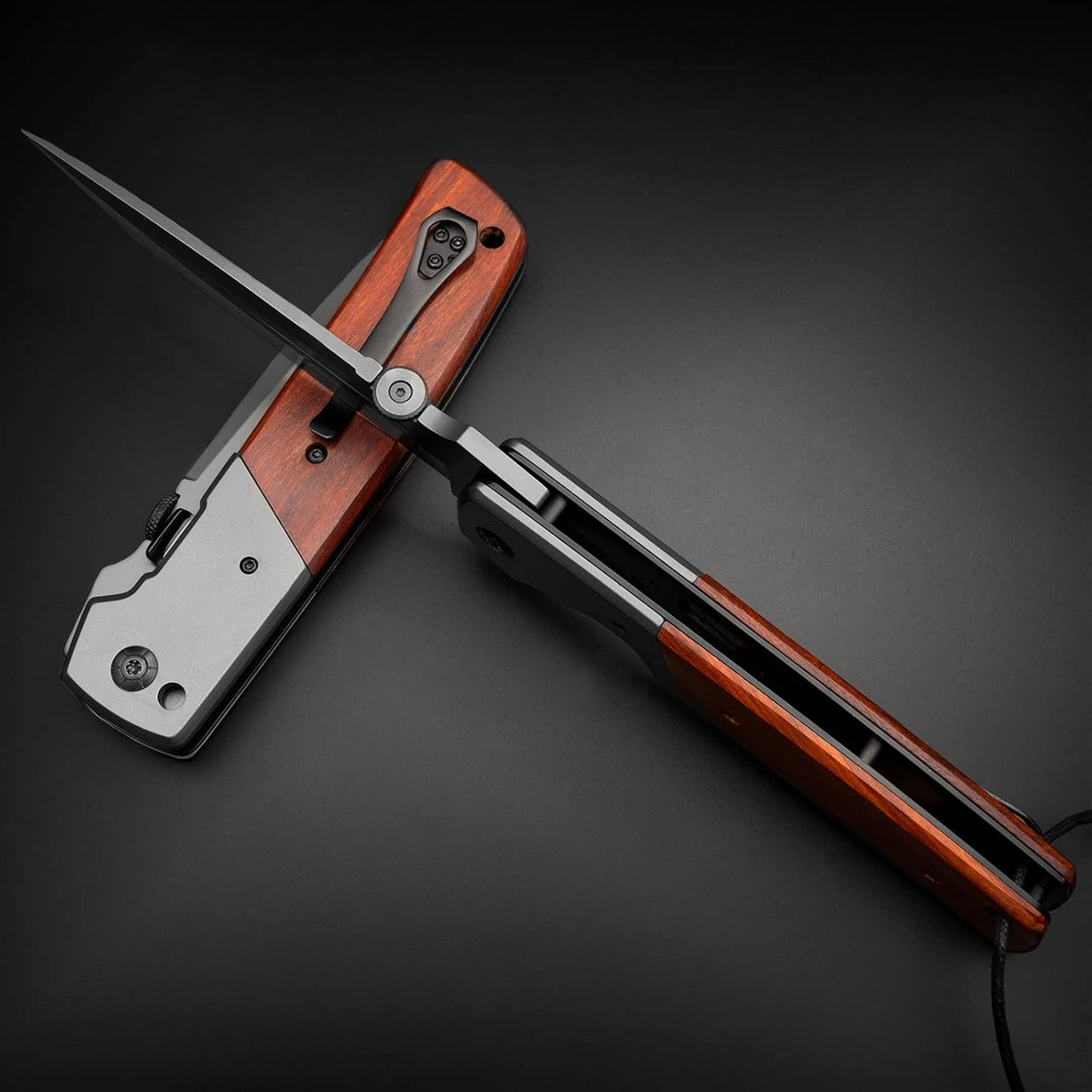 Cuchillo de bolsillo enorme para hombres plegable de caza