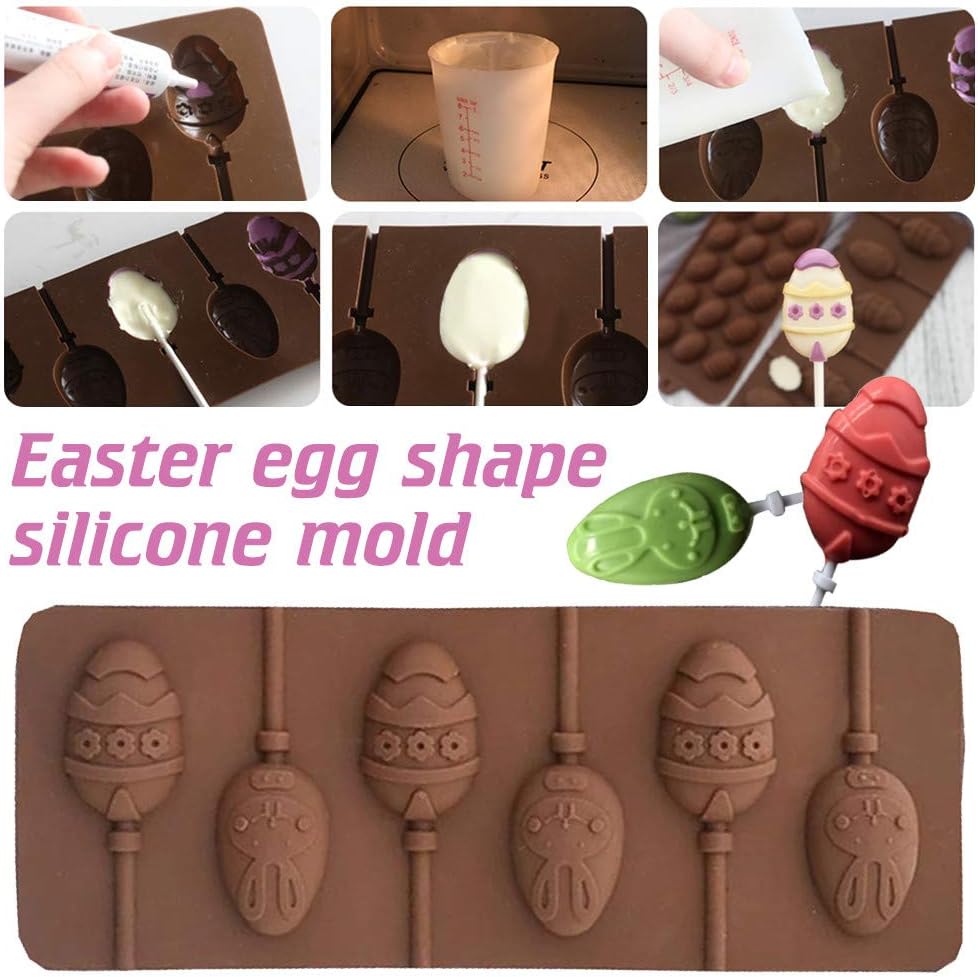 Moldes de Silicona para Lollipops, 2 Pack, con 80 Palitos
