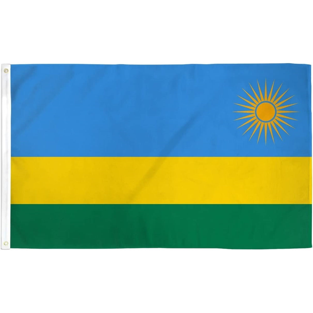 Bandera de Ruanda de 3 x 5 pulgadas banderín de la República