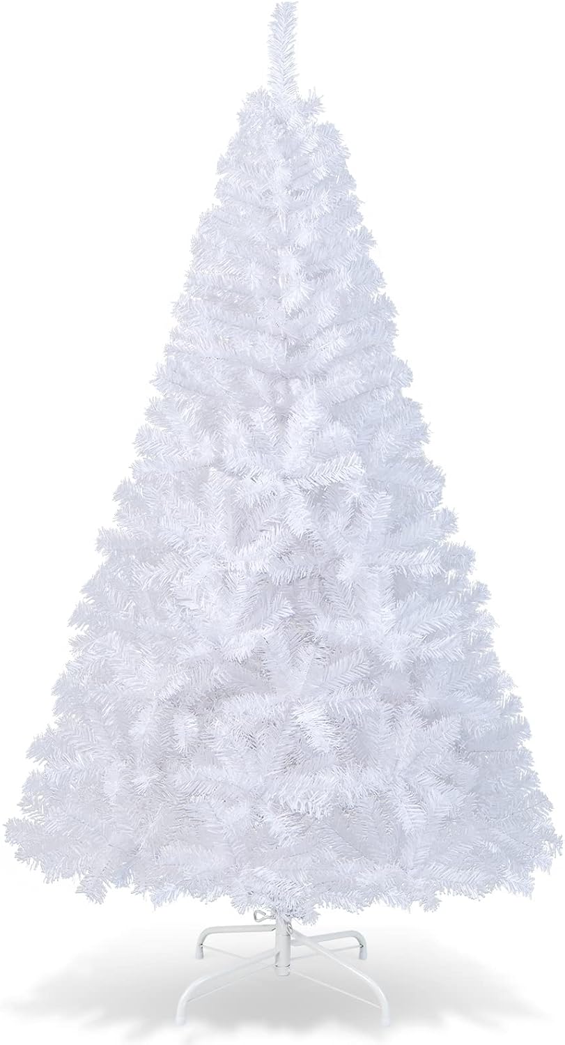 Árbol de Navidad 6Ft, COSTWAY, PVC, con soporte, modelo W-Stand