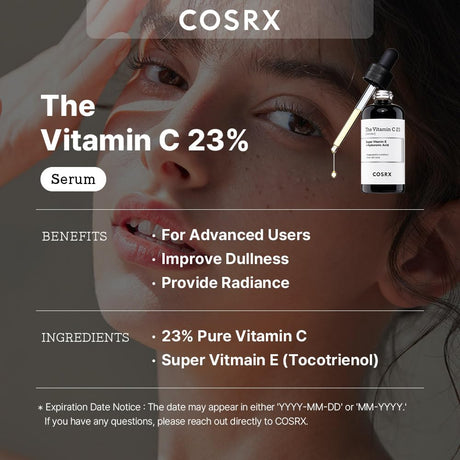 Sérum Facial de Vitamina C y E con Ácido Hialurónico, Antiedad