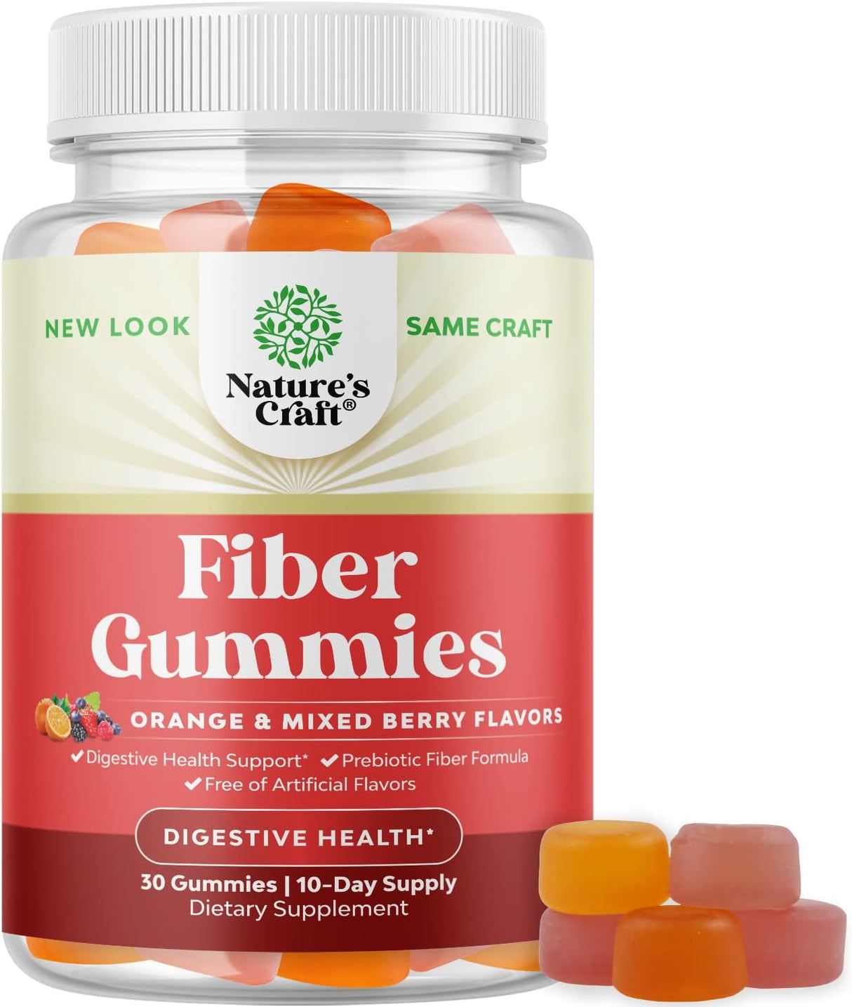 Gomitas de fibra prebiótica - Suplemento vegano 30 piezas