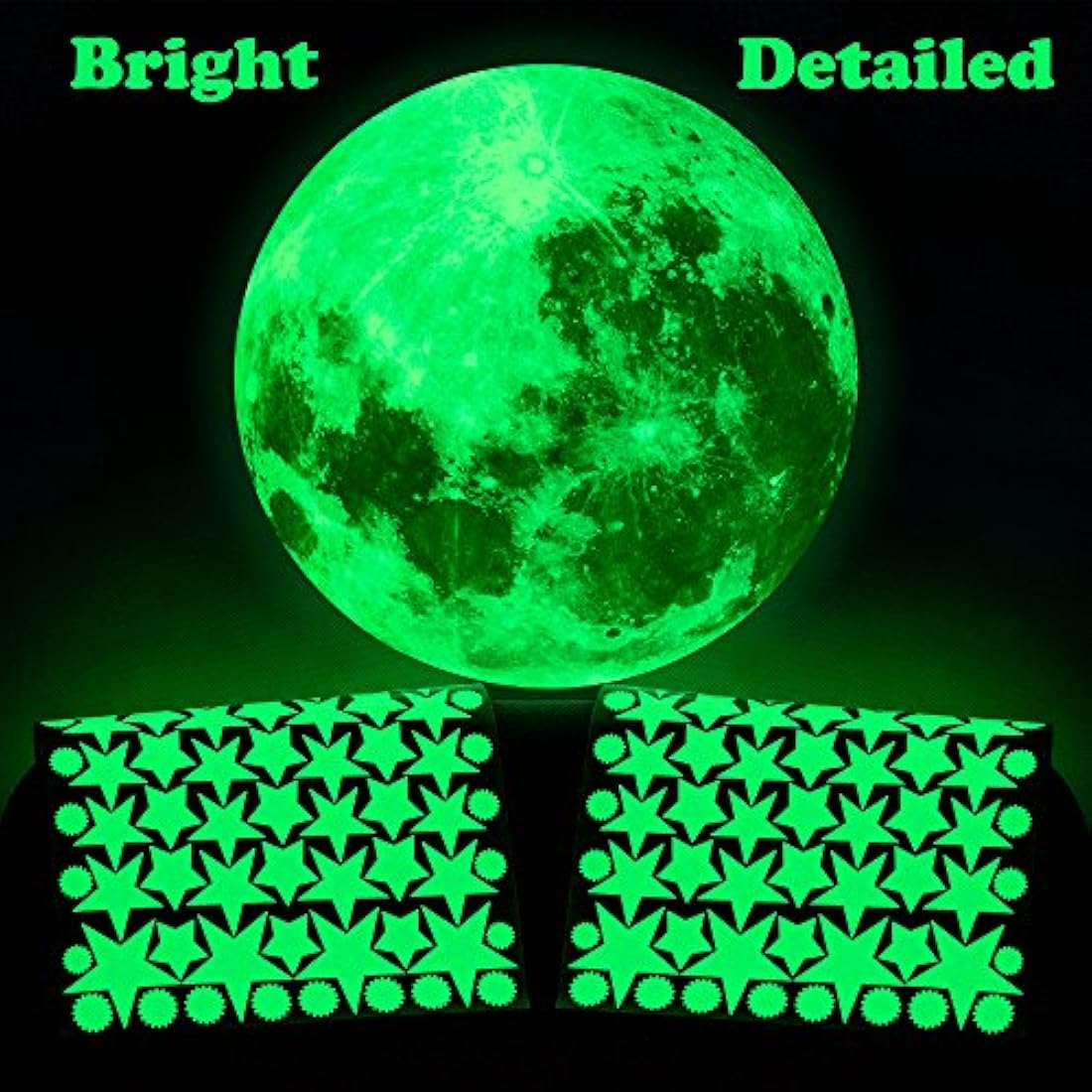 Calcomanías luminosas para efecto de luna simulada