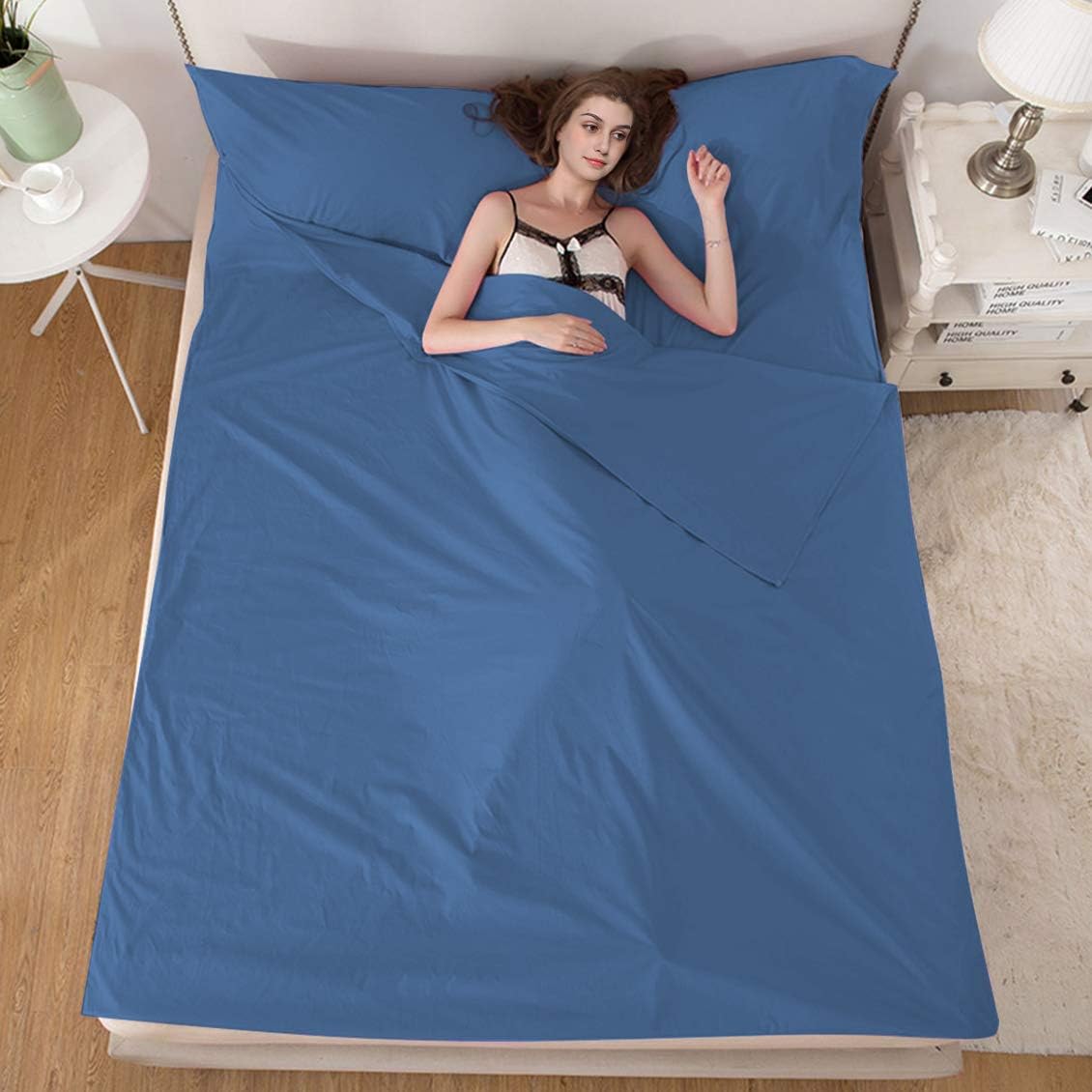 Saco de dormir para camping azul