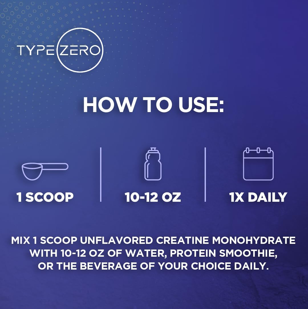 Creatina Zero Monohidrato Micronizada 500g, Sin Azúcar