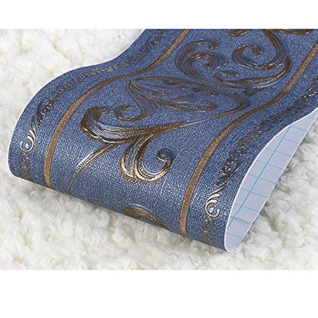 Adhesivo decorativo para pared (4.2 x 196.6 in), diseño Azul