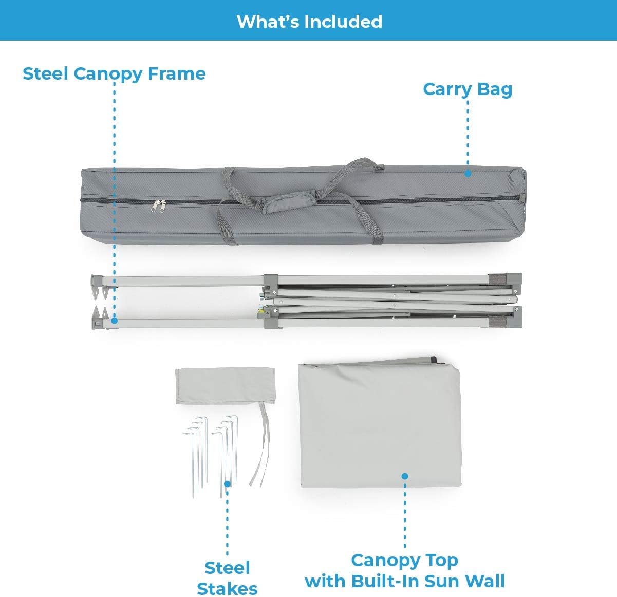 Tienda Instantánea Core con Pared Ajustable, 6 ft x 4 ft