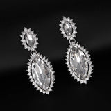 Pendientes de boda de cristal de diamantes de imitación