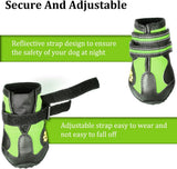CovertSafe&amp; - Botas para perros antideslizantes, botines impermeables para exteriores, zapatos para perros medianos y grandes 4 unidades, con suela resistente Gris-Verde