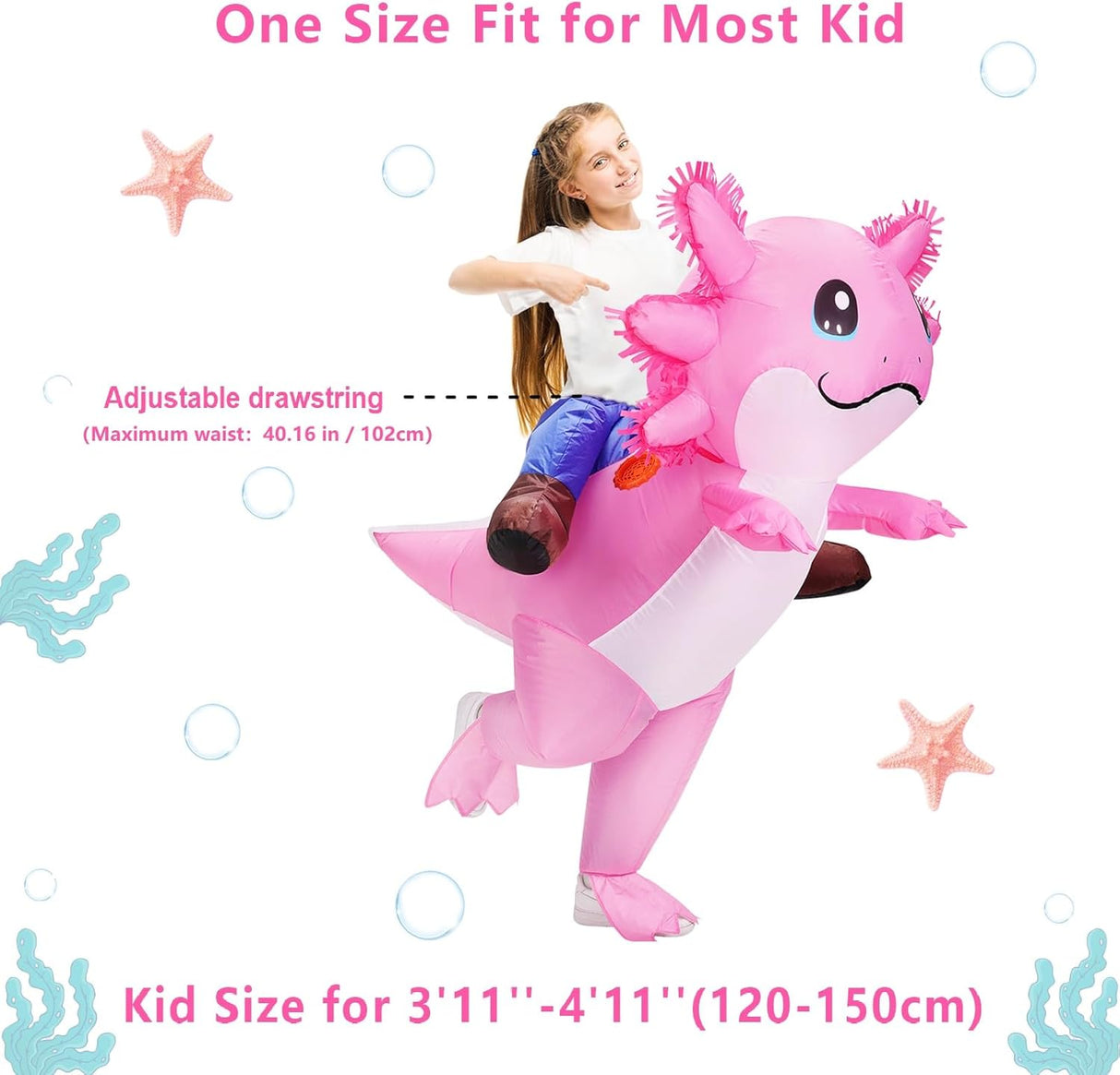 Disfraz Inflable Axolote para Niños - Stegosaurus, Halloween