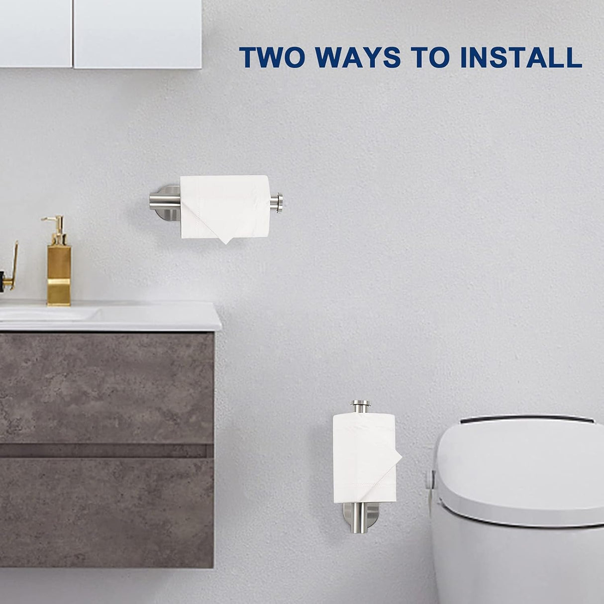 NearMoon Soporte de Papel Higiénico Autoadhesivo SUS304 1 Pack