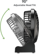 HOLMES Ventilador Personal 4, Recargable, 3 Velocidades, Portátil