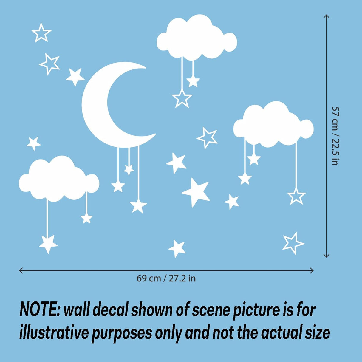 Vinilos de Nubes y Estrellas para Niños - Decoración Removible