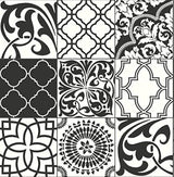 NextWall - Papel pintado para azulejos (blanco y negro)
