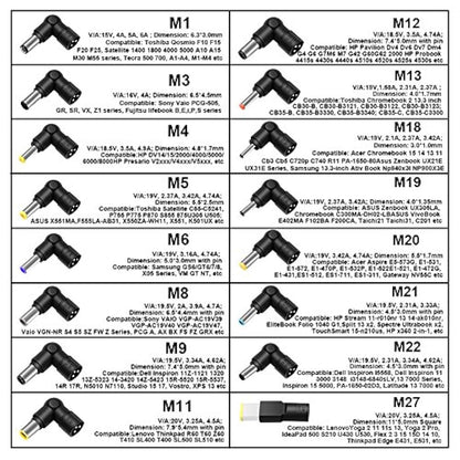 Zozo-Cargador de voltaje automático para laptop 15-20V