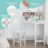 Costzon Juego de escritorio y silla para niños con gabinete