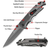 Cuchillo de bolsillo para hombres multiherramienta 5 en 1