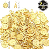 Dijes y Medallas 208 piezas de alfabeto mixto colgantes A-Z