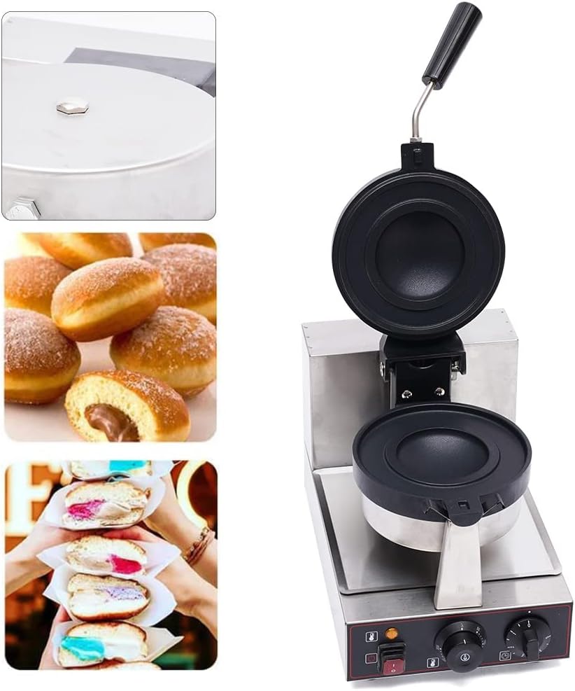 Máquina de Waffles LYNICESHOP, Placas Antiadherentes, Control T.