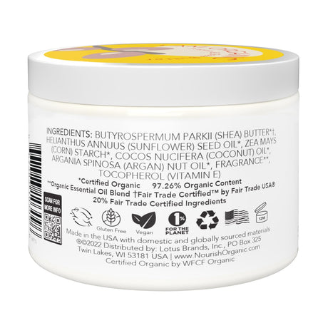 Manteca Corporal de Vainilla con Aceite de Coco y Algodón