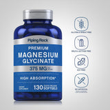 Piping Rock Magnesio Glicinato 375mg 130 caps Sin GMO