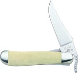Cuchillo de bolsillo natural de hueso liso